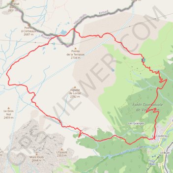 Trace GPS Col de la Terrasse, itinéraire, parcours