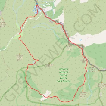 Trace GPS Col de Banyuls jusqu'à Sant-Quirce-de-Colera en Espagne, itinéraire, parcours