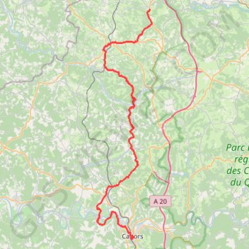 Trace GPS Payrac Cahors, itinéraire, parcours