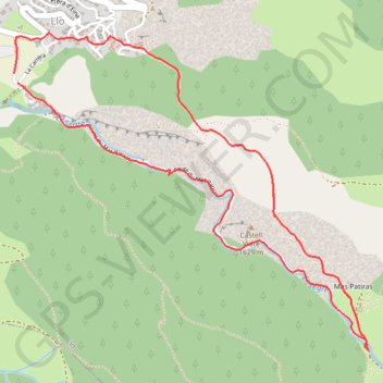 Trace GPS Gorges du Sègre depuis Llo, itinéraire, parcours