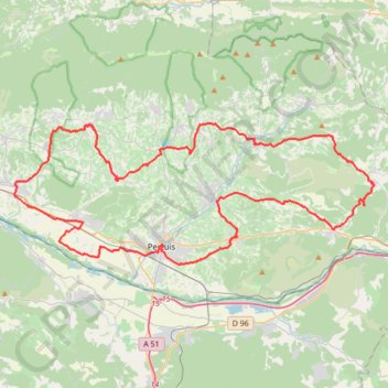 Trace GPS Le Pays d'Aigues - Cadenet, itinéraire, parcours