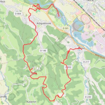 Trace GPS Rando des Sangliers Larouin, itinéraire, parcours
