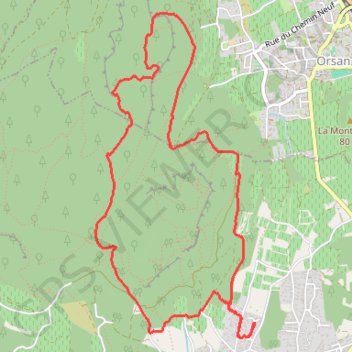 Trace GPS Belvédère Orsan, itinéraire, parcours