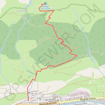 Trace GPS Lanslebourg-Cuchet, itinéraire, parcours