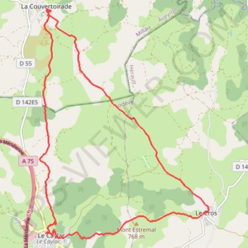 Trace GPS Le Caylar - La Couvertoirade, itinéraire, parcours