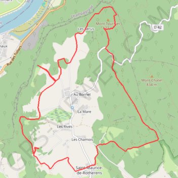 Trace GPS Mont TOURNIER, itinéraire, parcours