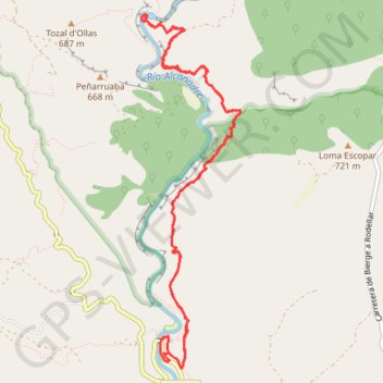 Trace GPS Bierge-Fuente Tamara, itinéraire, parcours