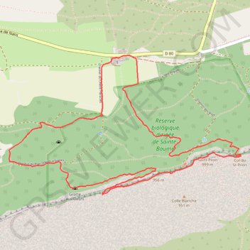 Trace GPS Du Pas de la Cabre au Col du Saint-Pilon, Sainte-Baume, itinéraire, parcours