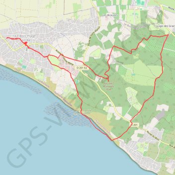 Trace GPS Le Bois-Plage-en-Ré (Bis) (17 - Charente-Maritime), itinéraire, parcours