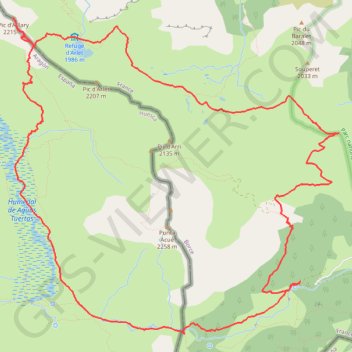 Trace GPS Pic d'Aillary en boucle - Urdos, itinéraire, parcours
