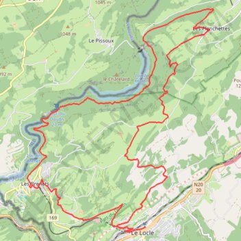 Trace GPS Le Doubs Bike, itinéraire, parcours