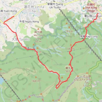 Trace GPS 甲龍右 清潭, itinéraire, parcours