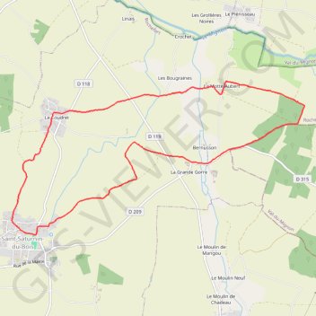 Trace GPS Saint-Saturnin-du-Bois, itinéraire, parcours