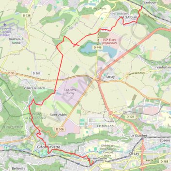 Trace GPS Bures sur Yvette - rando de l'Yvette à la Bièvre par la Mérandaise, itinéraire, parcours