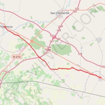 Trace GPS SE10-Minaya-ElProvencio, itinéraire, parcours