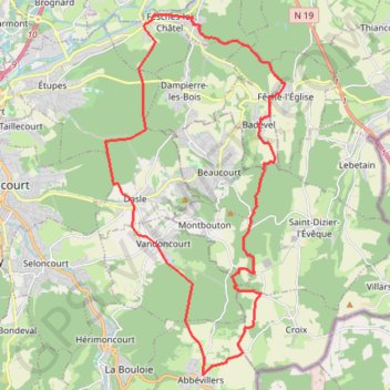 Trace GPS Boucle GR5 sentier des Bornes, itinéraire, parcours