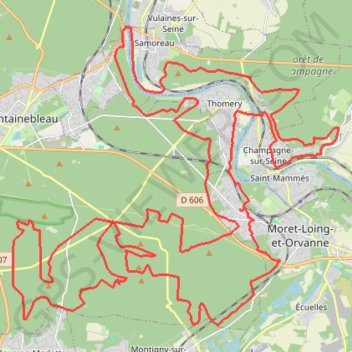 Trace GPS La Malmontagne - Avon, itinéraire, parcours