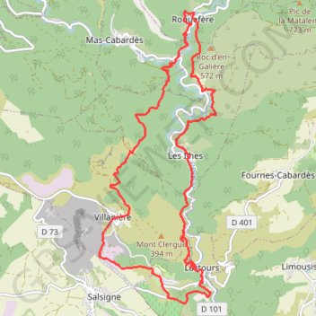 Trace GPS Chemin des Mineurs et Métallos de la Montagne Noire, itinéraire, parcours