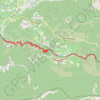 Trace GPS Aqua-randonnées dans le Toulourenc, itinéraire, parcours