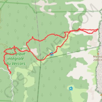 Trace GPS Hors sentier au Pas de Serre Brion, versant Ouest, itinéraire, parcours