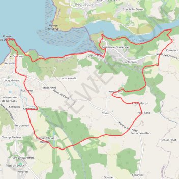 Trace GPS Le Yaudet (Ploulec'h), itinéraire, parcours