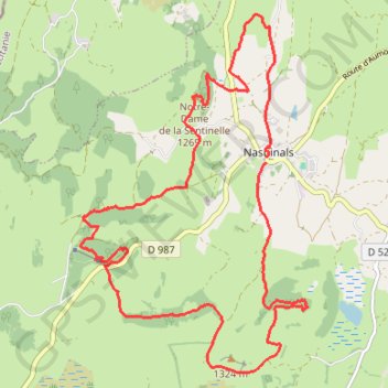Trace GPS Rando "Des Capucins" dans le cadre du "Trail de l'Aubrac", itinéraire, parcours