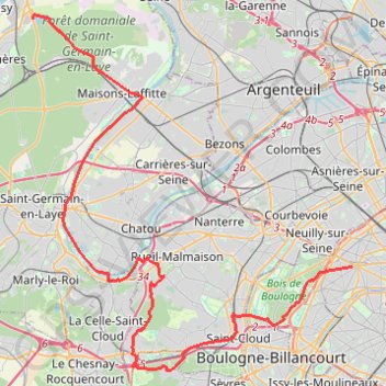 Trace GPS Paris - Maisons-Laffitte - Étang du Corra, itinéraire, parcours