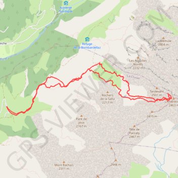 Trace GPS Ambrevetta par la combe de Tardevant, itinéraire, parcours