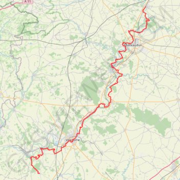 Trace GPS Bonneval - Prunay-Cassereau, itinéraire, parcours