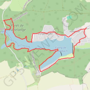 Trace GPS Autour de l'étang de diefenbach par la spitze, itinéraire, parcours