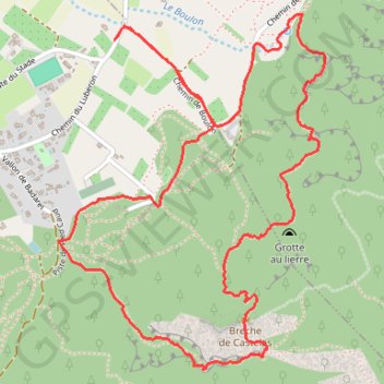 Trace GPS Rochers de Baude, itinéraire, parcours