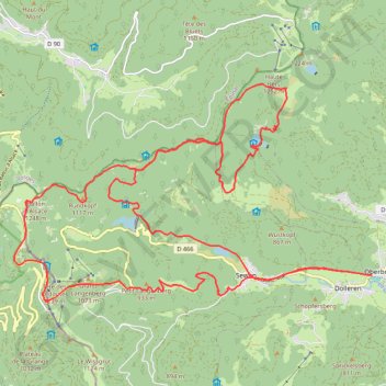 Trace GPS Fond de vallée de Masevaux : la dose de cailloux, itinéraire, parcours