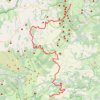 Trace GPS Grande Traversée du Massif Central : Laschamps - Courbanges, itinéraire, parcours