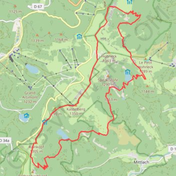 Trace GPS Cirques Glaciaires du Frankenthal, itinéraire, parcours