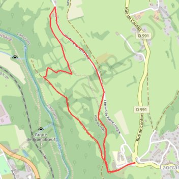 Trace GPS Lancrans - La petite Côte par le Viret, itinéraire, parcours