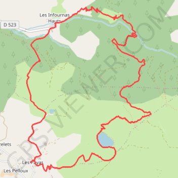 Trace GPS RSPG Boucle les Payas Soubeyrane, itinéraire, parcours