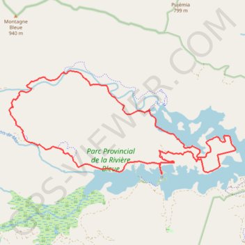 Trace GPS Raid La Pérignon - Parc Provincial de La Rivière Bleue, itinéraire, parcours