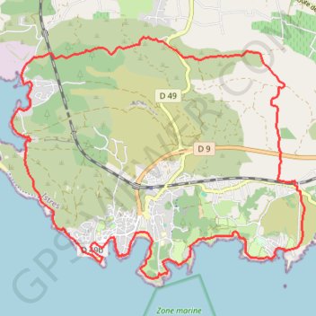 Trace GPS Le Cap Couronne, itinéraire, parcours