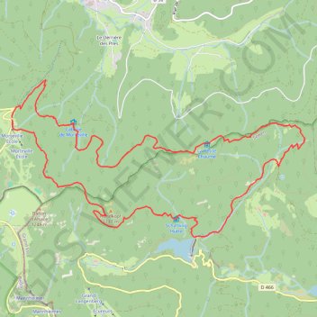 Trace GPS Le Lac d'Alfed et les Roches de Morteville, itinéraire, parcours