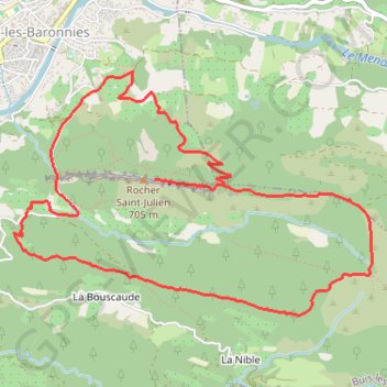 Trace GPS Le Rocher de Saint-Julien, Buis-les-Baronnies, itinéraire, parcours