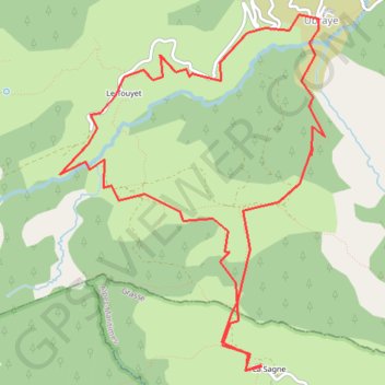 Trace GPS Ubraye et le touyet, itinéraire, parcours