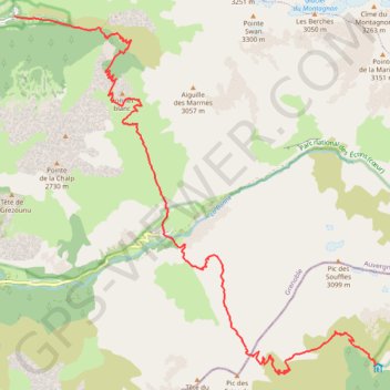 Trace GPS TO J8 Refuge des Souffles-Valsenestre-16061950, itinéraire, parcours