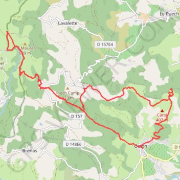 Trace GPS Octon - Les Dolmens - Roubignac - Canyon de la Marette - Saint Amans, itinéraire, parcours