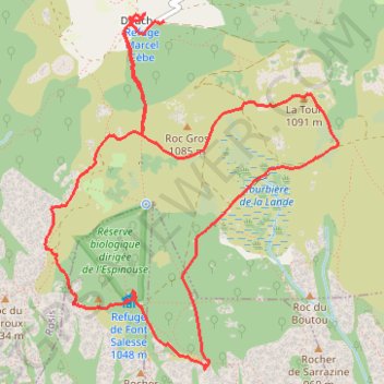 Trace GPS Douch - Caroux et le Four à Pain, itinéraire, parcours