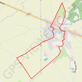 Trace GPS Houtain-le-Val: Fermes et châteaux, itinéraire, parcours