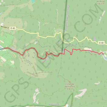Trace GPS Baronnies - Toulourenc - Amont Veaux, itinéraire, parcours