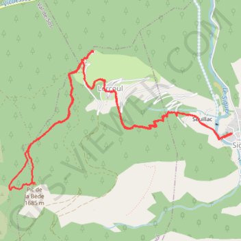 Trace GPS Pic de la Bede, itinéraire, parcours