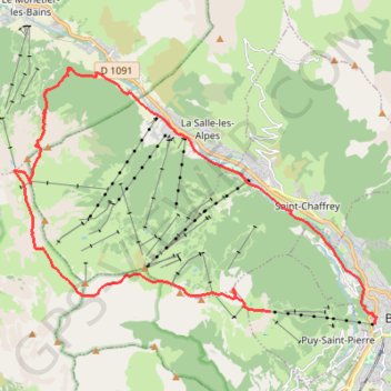 Trace GPS Le Grand tour des Crêtes de Serre Chevalier, itinéraire, parcours
