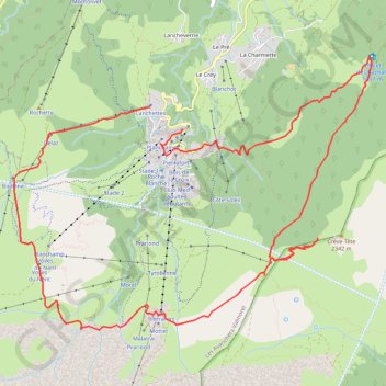 Trace GPS Valmorel - Grand Tour, itinéraire, parcours