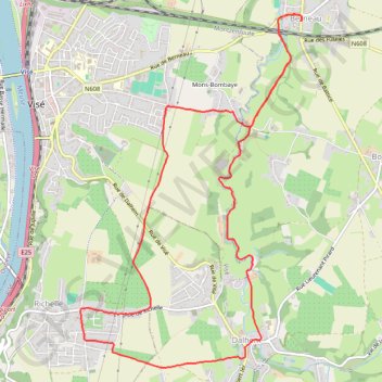 Trace GPS Promenade de Berneau par Richelle et Dalhem, itinéraire, parcours